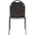 National Public Seating 9200-Series Ebony Black Seat/Silver Vein Frame Premium Fabric Upholstered Stack Chair (Pack of 2)