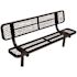 Everest 6 ft. Black In-Ground Mount Park Bench with Back