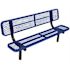 Everest 6 ft. Blue In-Ground Mount Park Bench with Back
