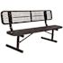 Everest 6 ft. Black Portable Park Bench with Back