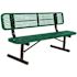 Everest 6 ft. Green Portable Park Bench with Back