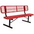 Everest 6 ft. Red Portable Park Bench with Back