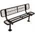 Everest 6 ft. Black Surface Mount Park Bench with Back