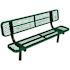 Everest 8 ft. Green In-Ground Mount Park Bench with Back