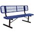 Everest 8 ft. Blue Portable Park Bench with Back
