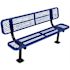 Everest 8 ft. Blue Surface Mount Park Bench with Back