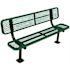 Everest 8 ft. Green Surface Mount Park Bench with Back