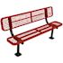 Everest 8 ft. Red Surface Mount Park Bench with Back