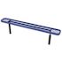 Everest 6 ft. Blue In-Ground Mount Park Bench without Back