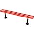 Everest 6 ft. Red Surface Mount Park Bench without Back