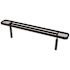 Everest 8 ft. Black In-Ground Mount Park Bench without Back