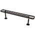 Everest 8 ft. Black Surface Mount Park Bench without Back