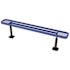 Everest 8 ft. Blue Surface Mount Park Bench without Back