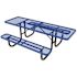 Everest 8 ft. Blue Double-Sided ADA Heavy-Duty Picnic Table