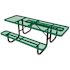 Everest 8 ft. Green Double-Sided ADA Heavy-Duty Picnic Table
