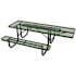 Everest 8 ft. Green Single-Sided ADA Heavy-Duty Picnic Table