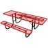 Everest 8 ft. Red Double-Sided ADA Heavy-Duty Picnic Table