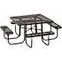 Everest 46 in. Black Square Picnic Table