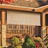 SeaSun Seaside Brown Cordless Outdoor Patio Roller Shade 96 in. W x 72 in. L