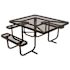 Everest 46 in. Black ADA Square Picnic Table