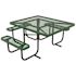 Everest 46 in. Green ADA Square Picnic Table