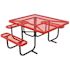 Everest 46 in. Red ADA Square Picnic Table