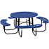Everest 46 in. Blue Round Picnic Table
