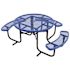 Everest 46 in. Blue ADA Round Picnic Table