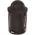 Everest 32 Gal. Black Trash Receptacle with Plastic Dome Top