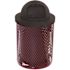 Everest 32 Gal. Burgundy Trash Receptacle with Plastic Dome Top