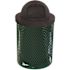 Everest 32 Gal. Green Trash Receptacle with Plastic Dome Top