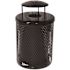 Everest 32 Gal. Black Trash Receptacle with Rain Bonnet