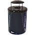 Everest 55 Gal. Ultra-Blue Trash Receptacle with Rain Bonnet