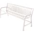 Plaza 8 ft. White Steel Strap Bench with Back