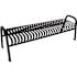 Plaza 4 ft. Black Steel Strap Bench without Back