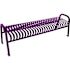 Plaza 4 ft. Purple Steel Strap Bench without Back