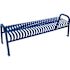 Plaza 6 ft. Blue Steel Strap Bench without Back