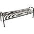 Plaza 8 ft. Dark Grey Steel Strap Bench without Back
