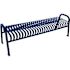 Plaza 8 ft. Ultra Blue Steel Strap Bench without Back