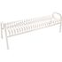 Plaza 8 ft. White Steel Strap Bench without Back