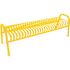 Plaza 8 ft. Yellow Steel Strap Bench without Back