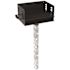 300 sq. in. Rotating Commercial Pedestal Grill with In-Ground Mount Post in Black