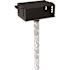 280 sq. in. Rotating Commercial Pedestal Grill with In-Ground Mount Post in Black
