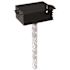 280 sq. in. Rotating Flip-Back Commercial Pedestal Grill with In-Ground Mount Post in Black