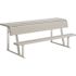 6 ft. All-Aluminum Portable Player's Bench with Back and Shelf