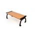 Heritage 4 ft. Cedar Planks with Black Frame Backless Recycled Plastic Bench