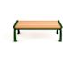 Heritage 4 ft. Cedar Planks with Green Frame Backless Recycled Plastic Bench