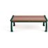 Heritage 4 ft. Brown Planks with Green Frame Backless Recycled Plastic Bench