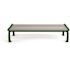 Heritage 5 ft. Gray Planks with Green Frame Backless Recycled Plastic Bench