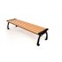 Heritage 6 ft. Cedar Planks with Black Frame Backless Recycled Plastic Bench